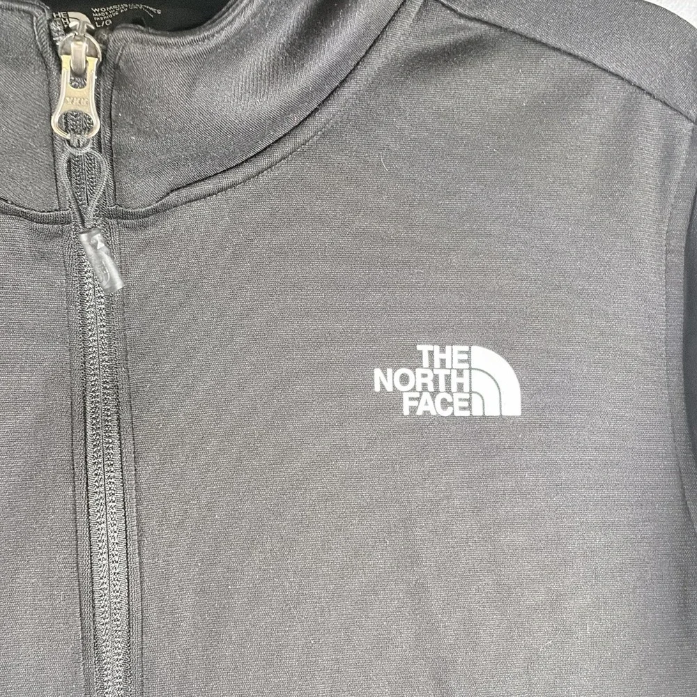 North Face Apex Barrier Soft Shell Jacket Womens Large Black Gray WindWall - Picture 2 of 7